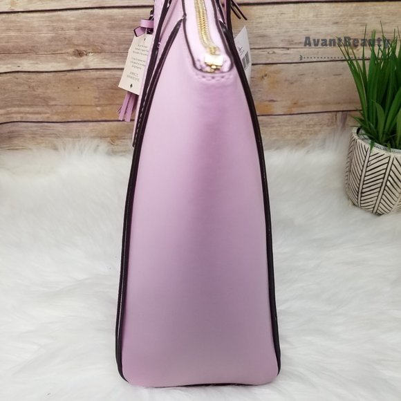 Kate Spade Kali Quartz Pink Large Tote Leather New - Picture 11 of 15